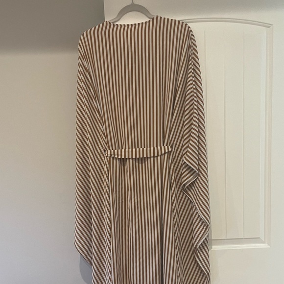 Striped Maxi Dress - Brown and White - Picture 6 of 7